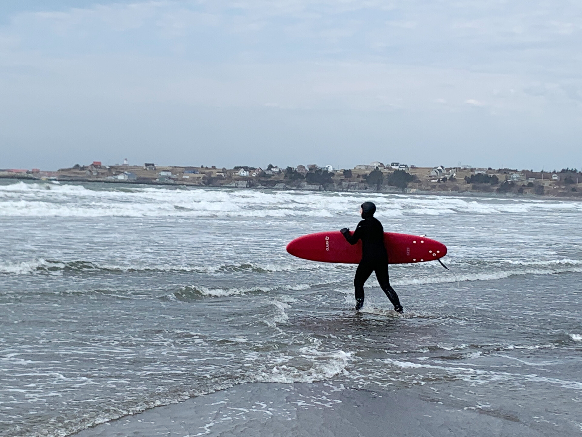 Personne avec une planche de surf debout dans l'océan